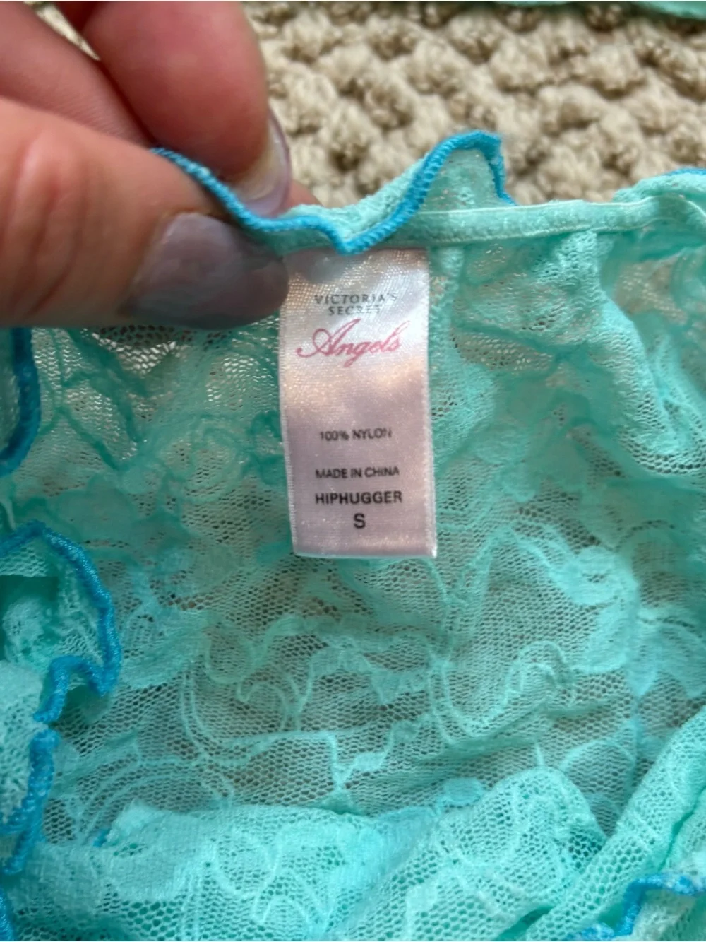 Victoria’s Secret Angels‎ Turquoise Lace Camisole and Matching Panties Size S/M_5